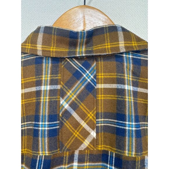 Marmot Mens Marmot Plaid Button-Up Shirt Medium Yellow Brown - Picture 11 of 14